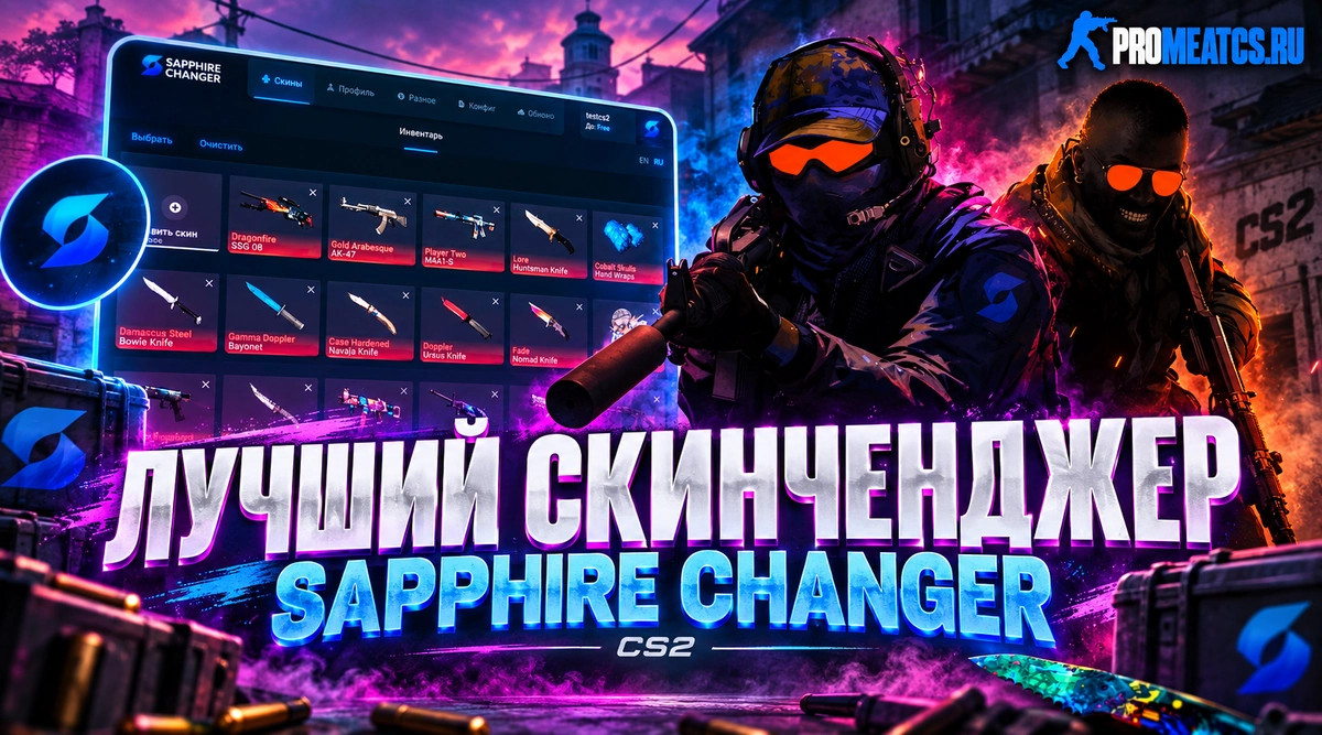 Чит Sapphire SkinChager для CS 2 (КС 2) — скриншот 1