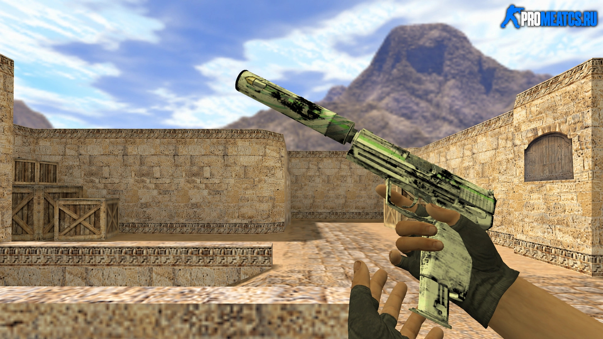Модель USP Следы асфальта для CS 1.6 — скриншот 1