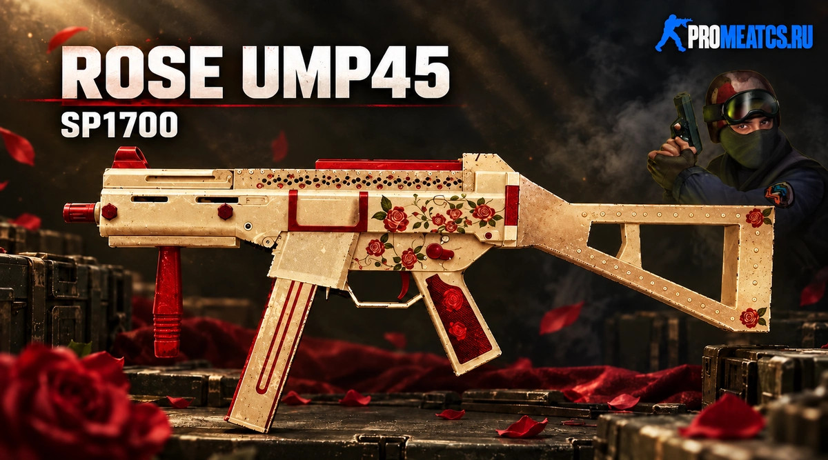 Модель UMP45 «Rose» для CS 1.6 — скриншот 1