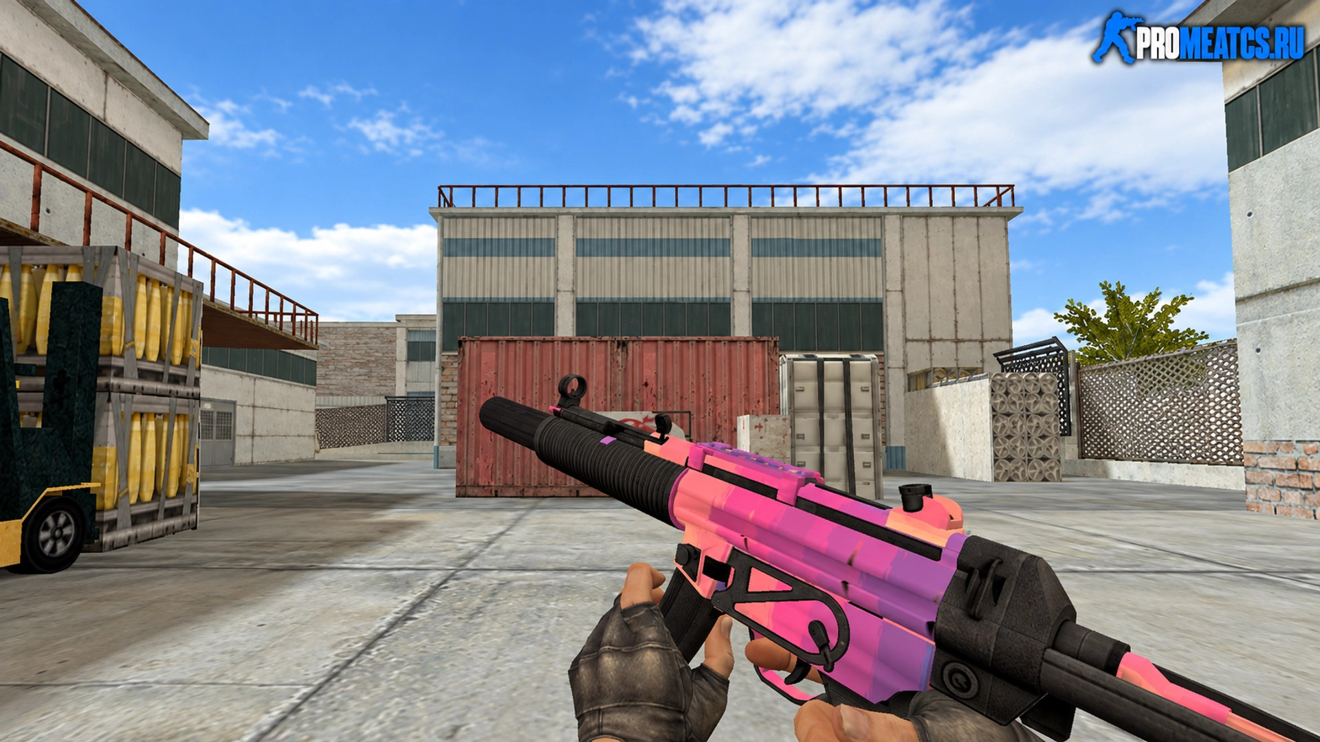 Модель MP5-SD Малиновый для CS 1.6 — скриншот 1