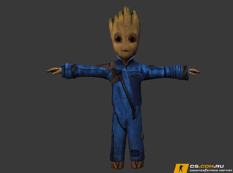 Мужская модель «Baby Groot» united для КС 1.6 — скриншот 1