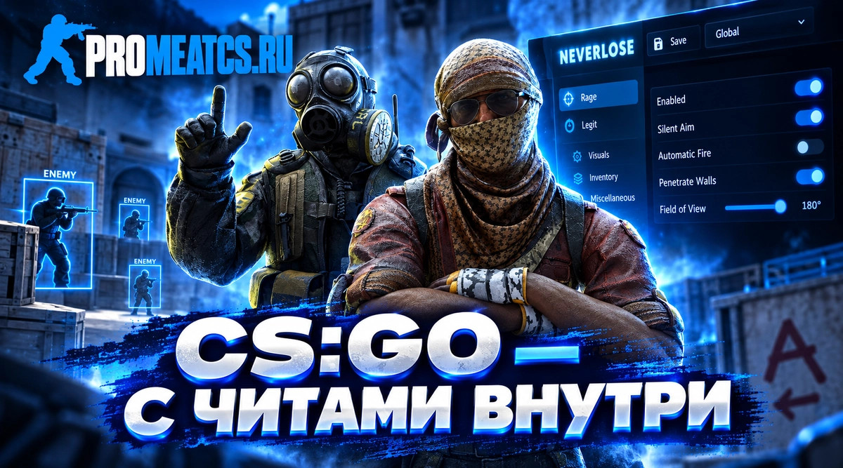 CS GO (КС ГО) с читами АИМ и ВХ внутри с настройками — скриншот 1