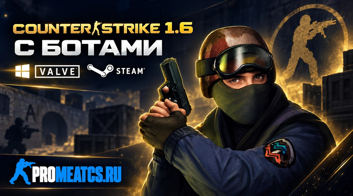 CS 1.6 с ботами - КС 1.6 игра с ботами — скриншот 1