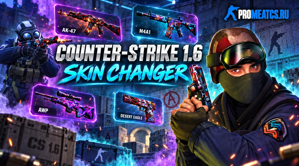 Чит СкинЧенджер для CS 1.6 (КС 1.6) — скриншот 1