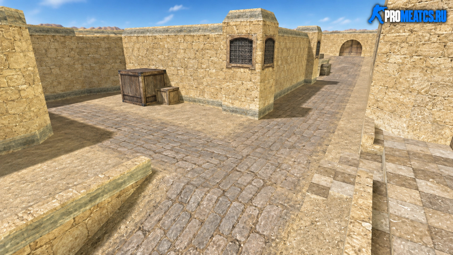 Карта «de_dust2_2x2_css» для CS 1.6 — скриншот 1