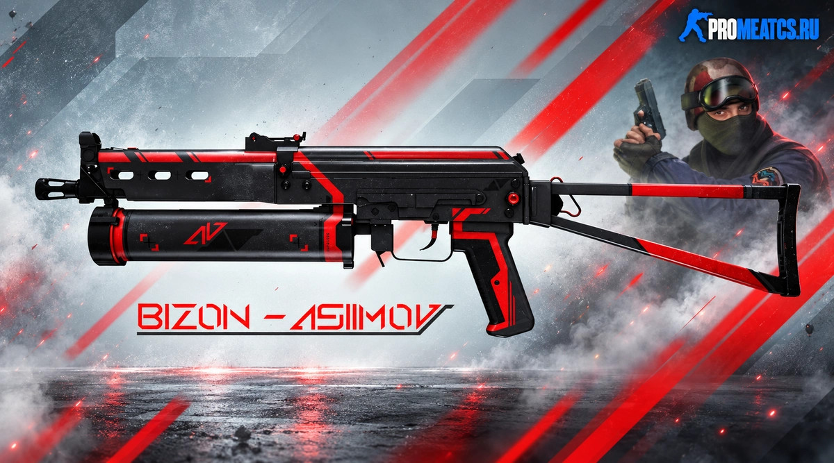 Модель UMP45 «Bizon Азимов» для CS 1.6 — скриншот 1
