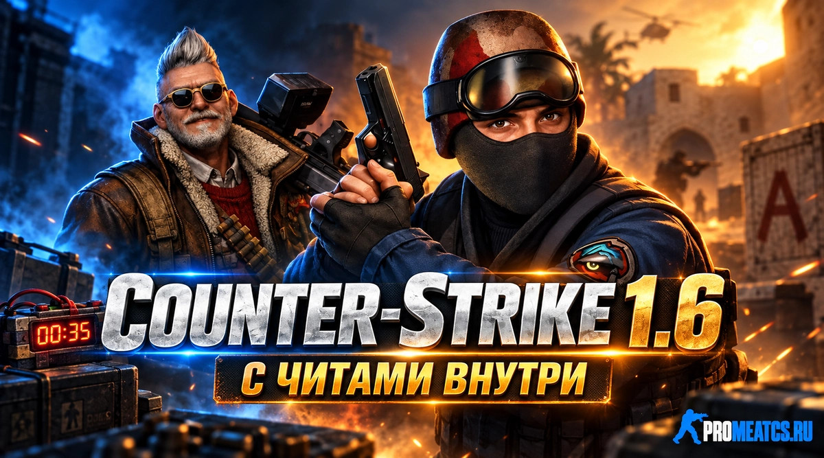 (CS 1.6) КС 1.6 с читами АИМ и ВХ внутри — скриншот 1