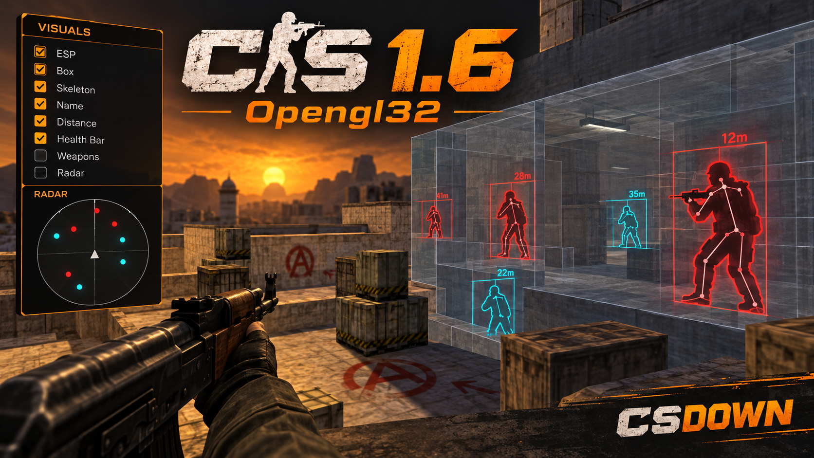 CS 1.6 OpenGL32 — лаконичная версия из чит-подборки — скриншот 1