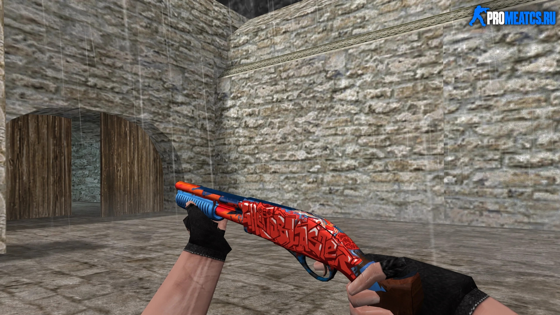 Модель HD Sawed-Off «Ghetto Blaster: Blue Magic» для CS 1.6