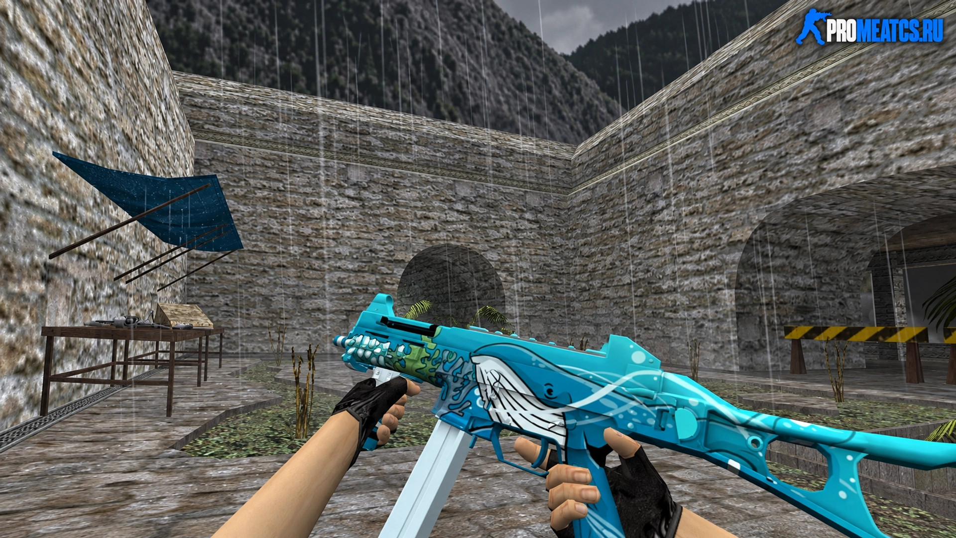 Модель HD UMP-45 «Sealife» с анимацией осмотра для CS 1.6