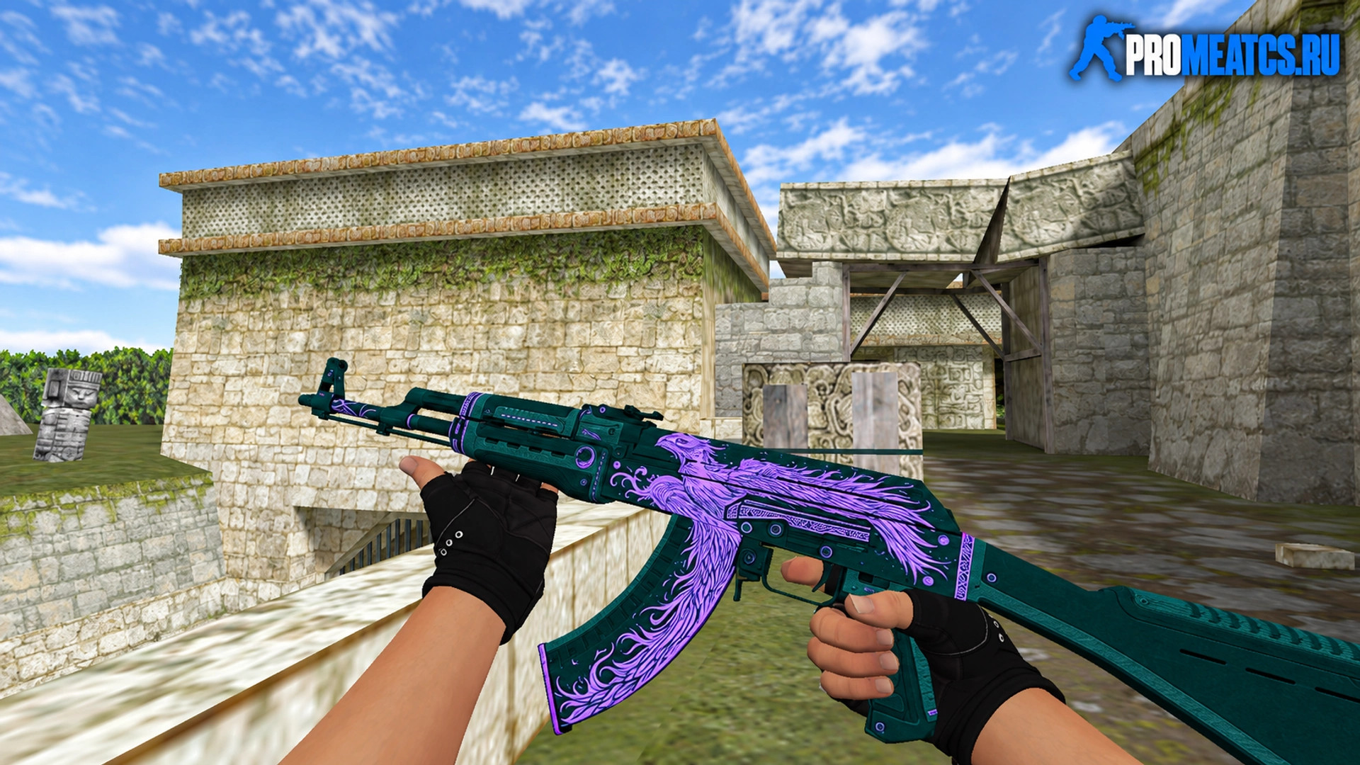 Модель AK-47 «Phoenix Rise Purple» для CS 1.6