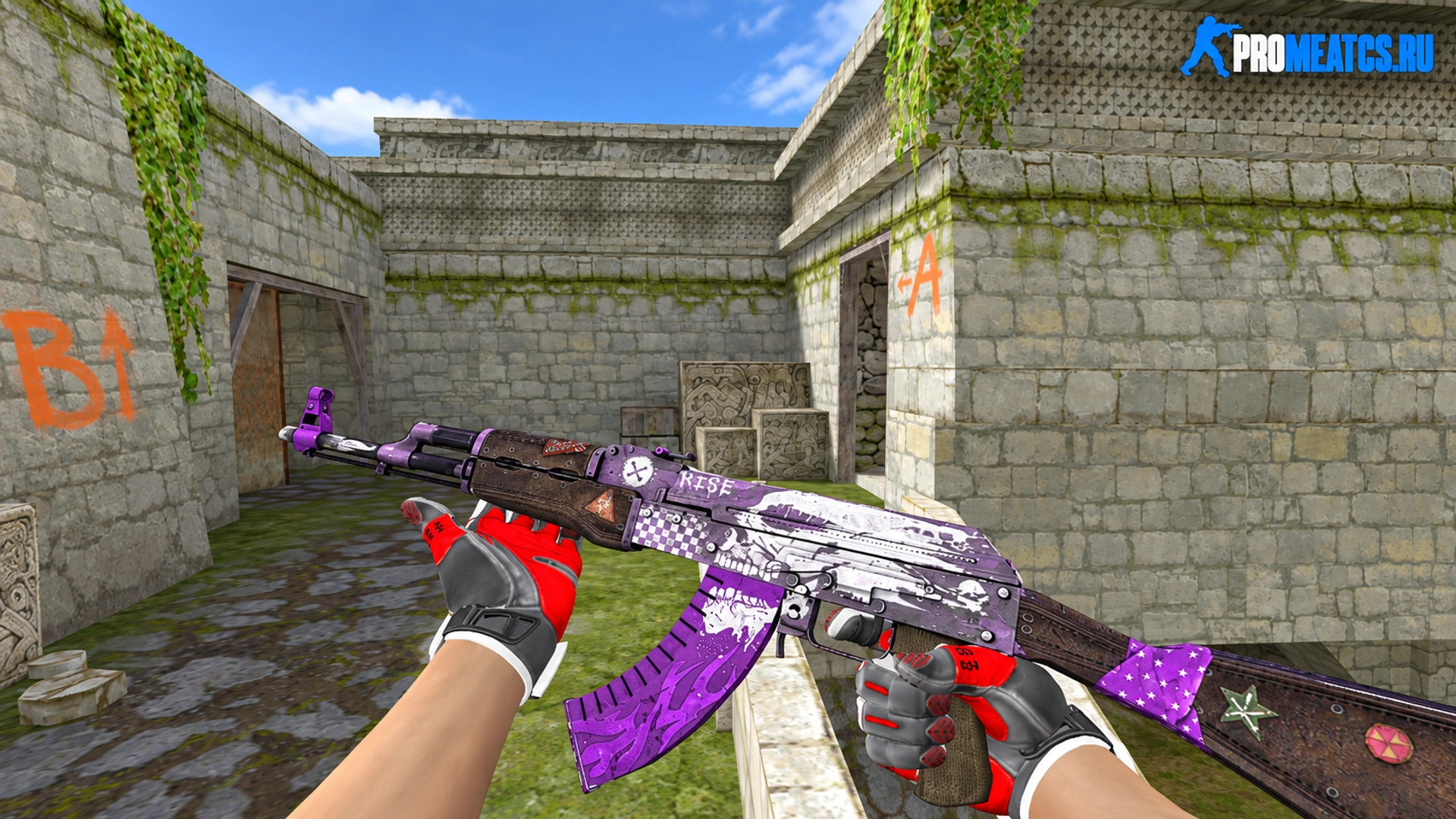 Модель «AK-47 Rise Purple» для CS 1.6