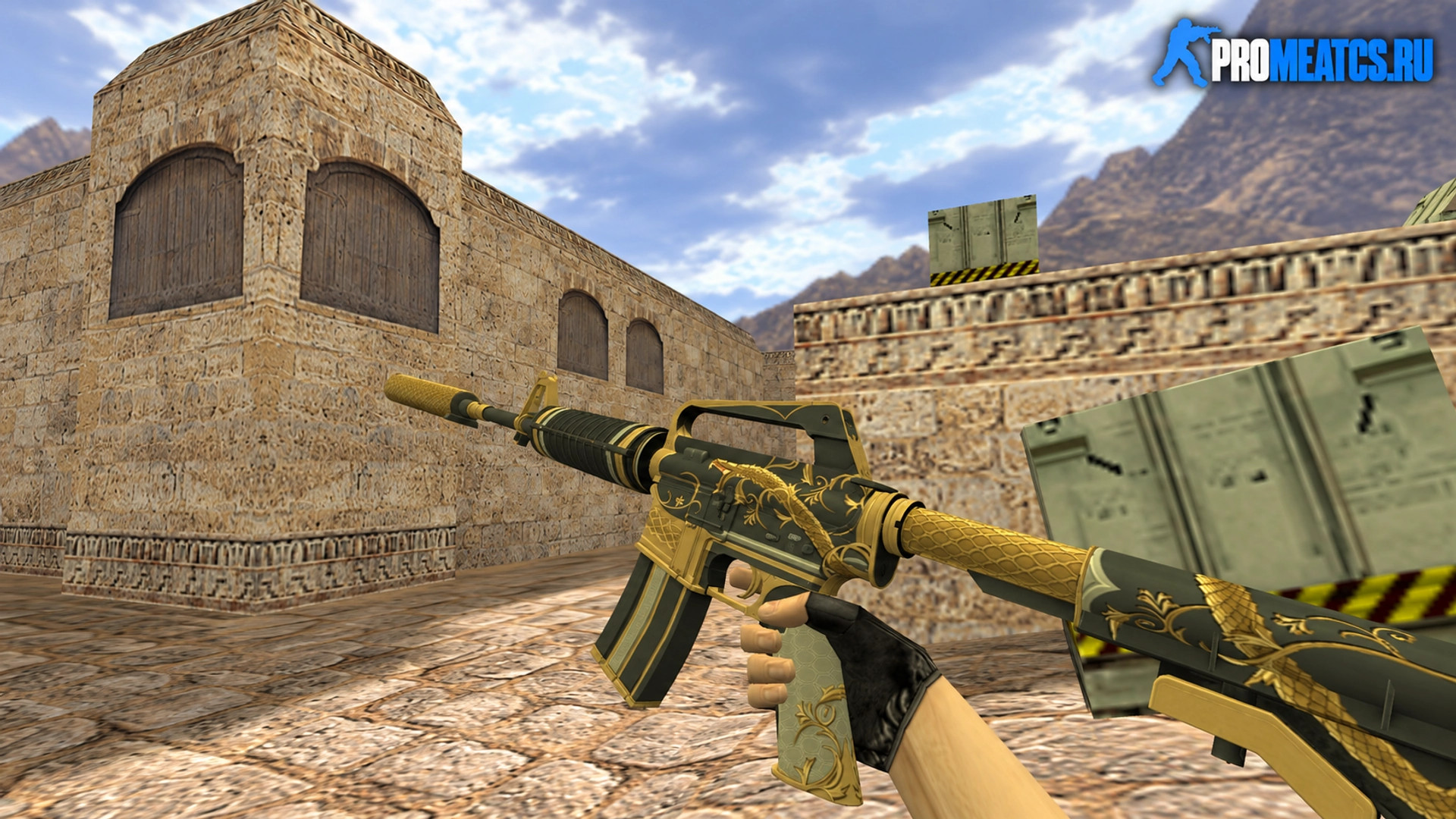Модель M4A1 «Золотая спираль» для CS 1.6