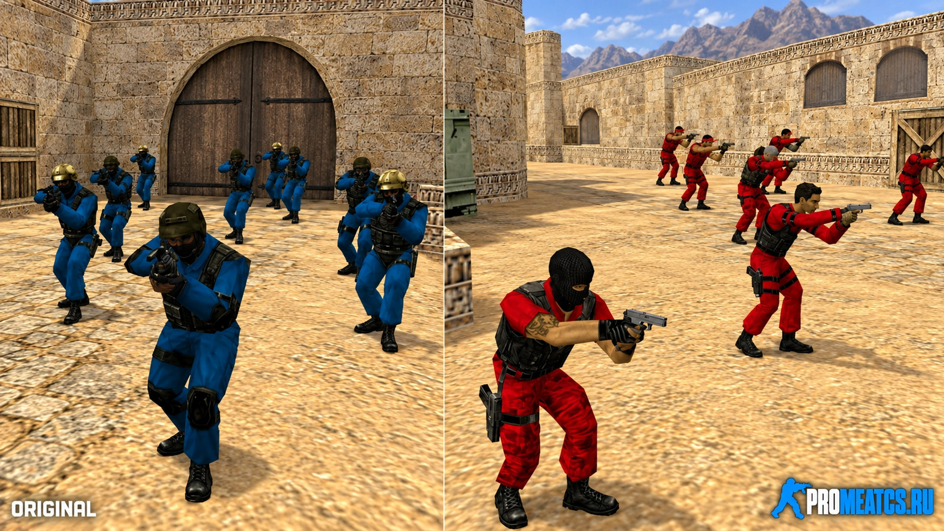 Стандартные красно-синие модели игроков для CS 1.6