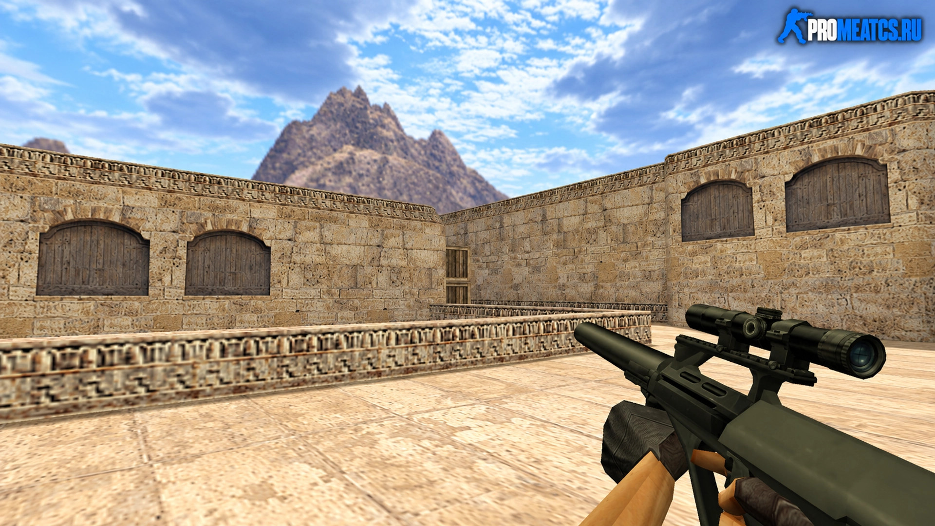Модель AUG с глушителем для CS 1.6