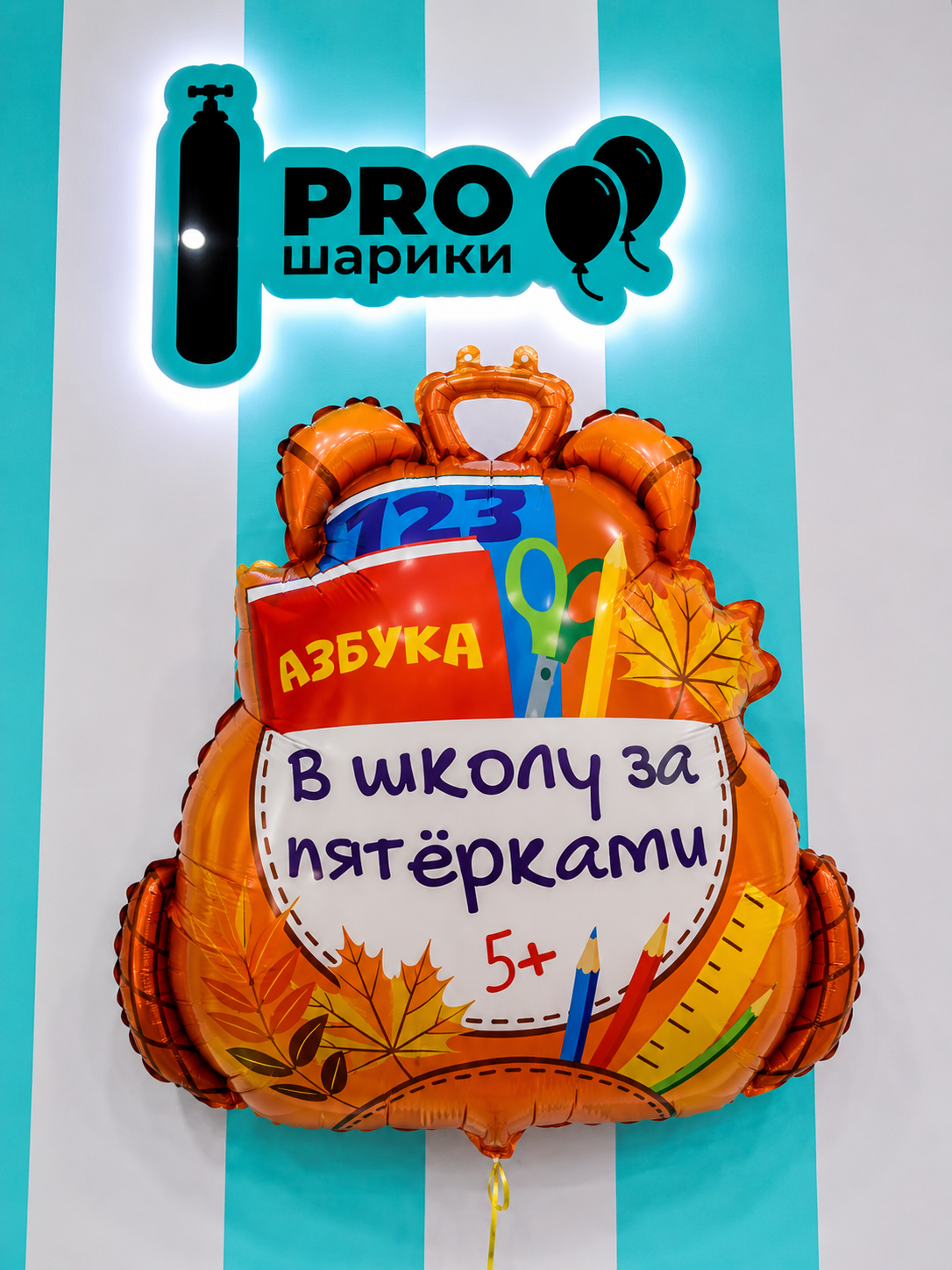 Фольгированный шар школьный рюкзак